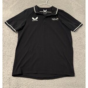 Castore McLaren Formula 1 Team Polo Shirt Mens L Black Short Sleeve Logo